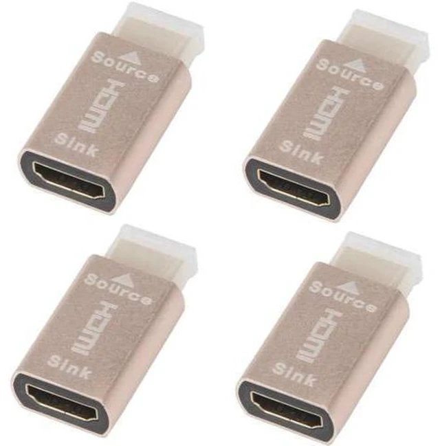 Main image of 4X HDMI Lock Screen Signal Holder KVM HDMI2.0 Virtual Adapter EDID DDC Dummy Plu