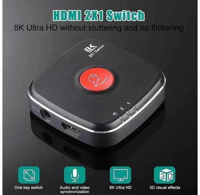 Main image of 2.1 Directional 8K HDMI Switcher supports 8K@60Hz4K@120Hz compatible PS5/PS4 Pro
