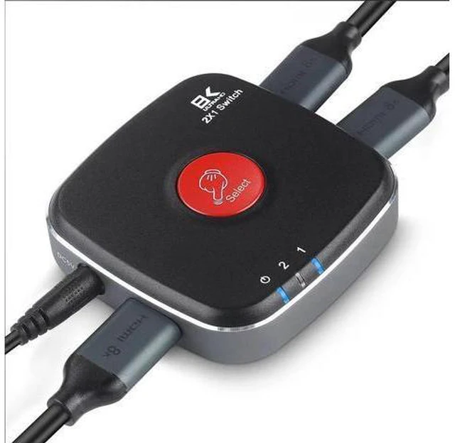 Alt view image 3 of 6 - 2.1 Directional 8K HDMI Switcher supports 8K@60Hz4K@120Hz compatible PS5/PS4 Pro