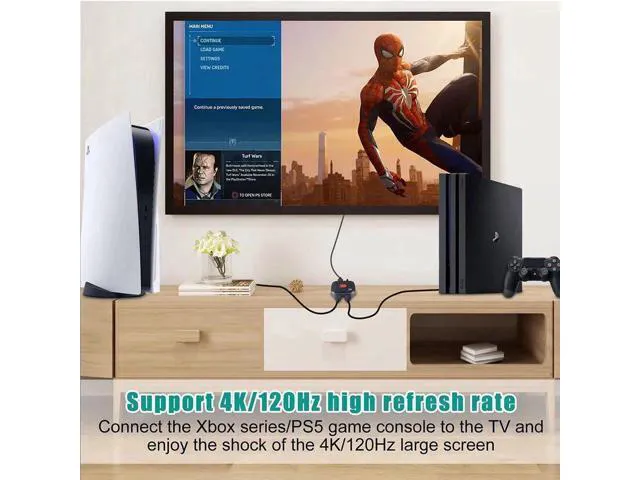 Alt view image 2 of 6 - 2.1 Directional 8K HDMI Switcher supports 8K@60Hz4K@120Hz compatible PS5/PS4 Pro
