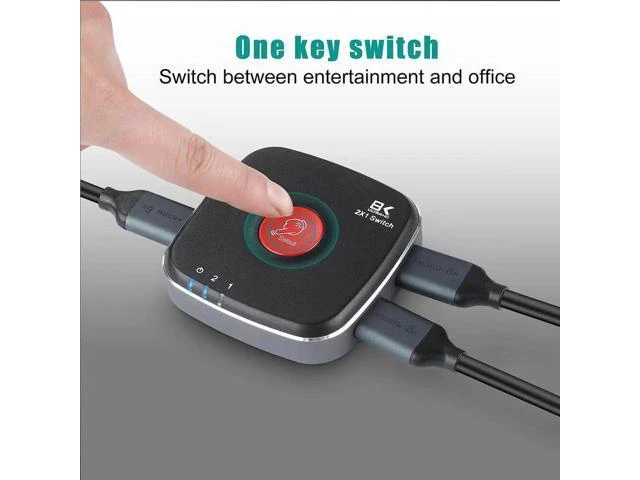 Alt view image 4 of 6 - 2.1 Directional 8K HDMI Switcher supports 8K@60Hz4K@120Hz compatible PS5/PS4 Pro
