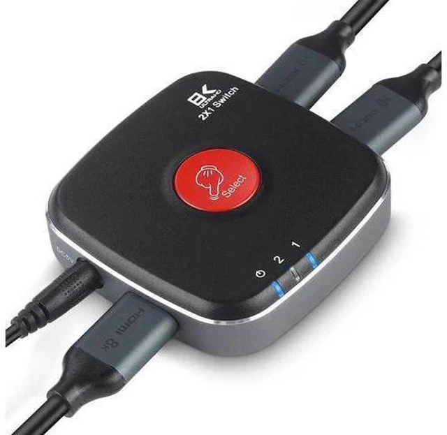 Alt view image 5 of 6 - 2.1 Directional 8K HDMI Switcher supports 8K@60Hz4K@120Hz compatible PS5/PS4 Pro