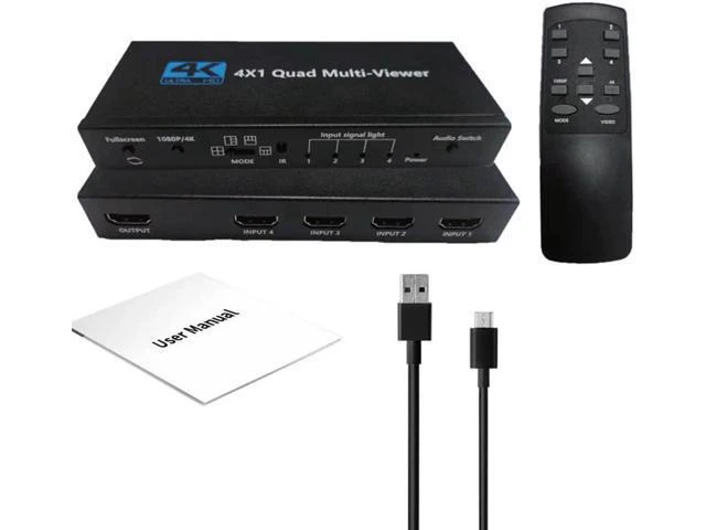 Alt view image 2 of 6 - 4x1 Multi-viewer switcher 4K Seamless Quad Screen Real Time Multi Viewer Splitte