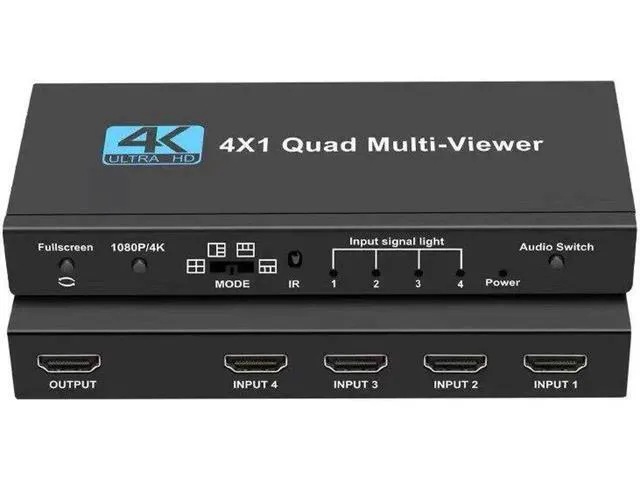 Alt view image 4 of 6 - 4x1 Multi-viewer switcher 4K Seamless Quad Screen Real Time Multi Viewer Splitte