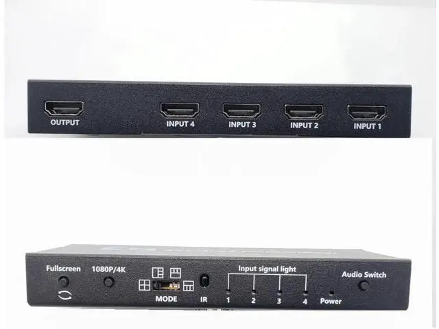 Alt view image 3 of 6 - 4x1 Multi-viewer switcher 4K Seamless Quad Screen Real Time Multi Viewer Splitte