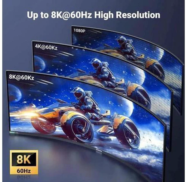 Alt view image 7 of 7 - UGREEN 8K Micro HDMI to HDMI Cable 3.3FT, 2.1 Aluminum Shell Braided 48Gbps Ultr