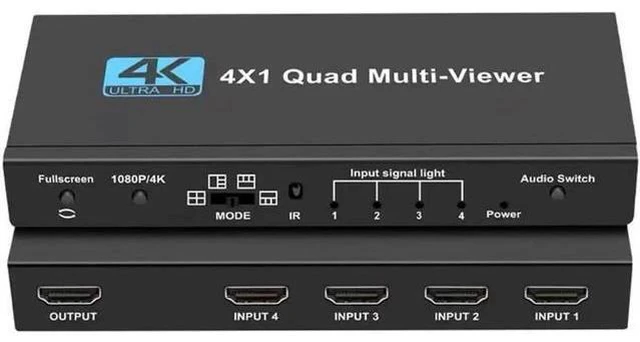 Main image of 4x1 Multi-viewer switcher 4K Seamless Quad Screen Real Time Multi Viewer Splitte