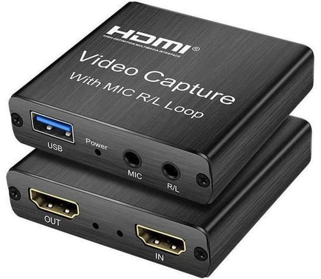 Main image of 4K Video Capture Card with HDMI Loop 3.5mm R/L Stereo/MIC Output HD 1080P Broadc
