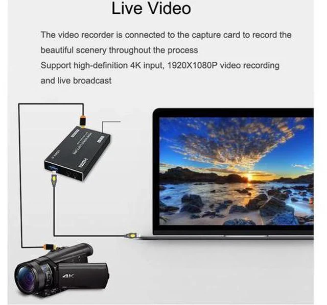Alt view image 7 of 7 - 4K HDMI Video Capture Card USB3.0 1080p 60Hz Capture Card Screen Dongle Game Str
