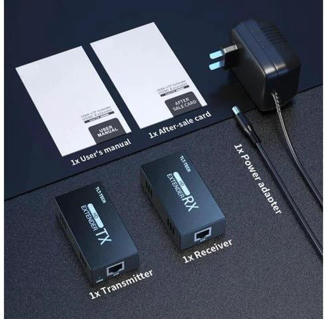 Alt view image 3 of 6 - TLT-TECH HDMI-Compatible Over Cat5/6 Extender up to 164ft (50m) 1080P@60Hz Suppo