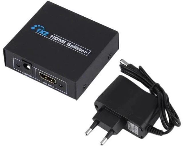 Alt view image 4 of 6 - HDMI-compatible Splitter Full HD 1080p Video HDMI Switch 1 in 2 Out Amplifier Du