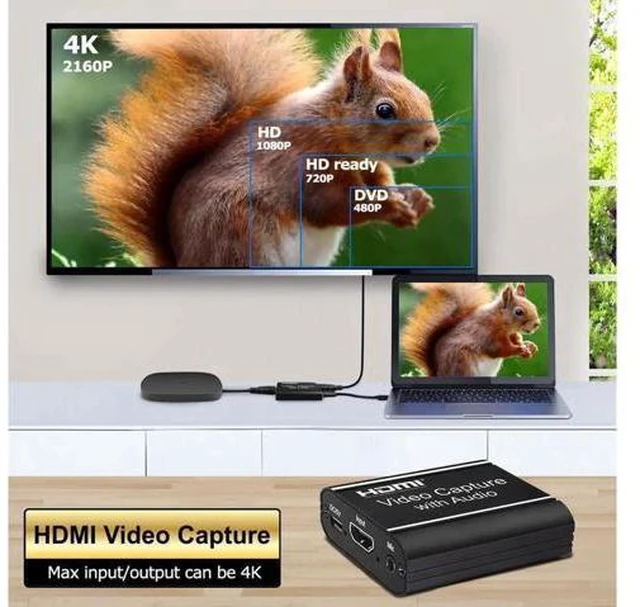 Alt view image 2 of 7 - Capture Card with Loop Out, Video Capture with Audio, 4K HDMI Game Capture USB 2