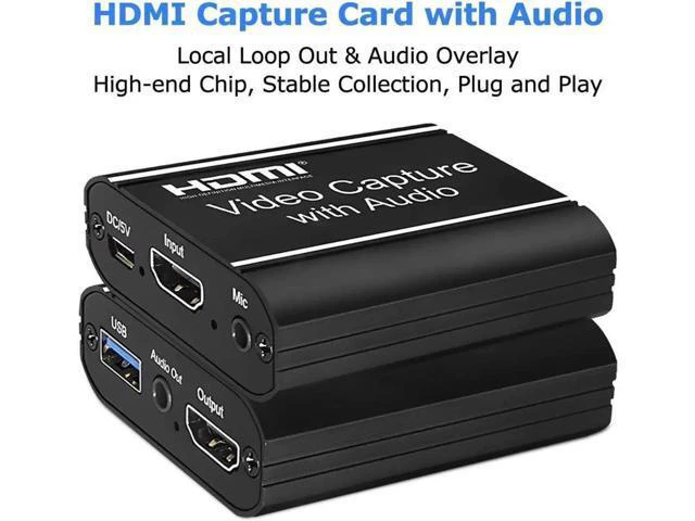 Alt view image 5 of 7 - Capture Card with Loop Out, Video Capture with Audio, 4K HDMI Game Capture USB 2