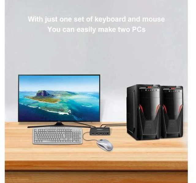Alt view image 7 of 7 - 2 Ports TYPE-C HDMI KVM Switch 4Kx2K@30Hz 2 In 1 Out Keyboard Mouse and Printer