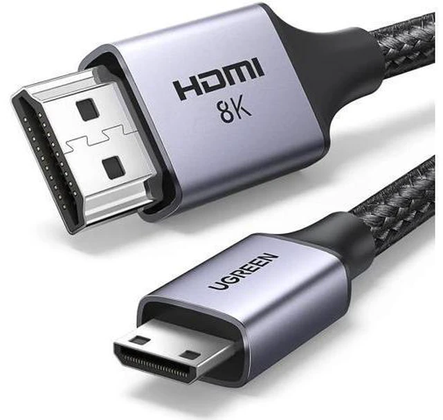 Main image of UGREEN 8K Mini HDMI to HDMI Cable 6.6FT Aluminum Braided 8K@60Hz 4K@240Hz Bidire