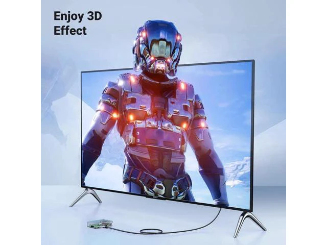 Alt view image 5 of 7 - UGREEN 8K Mini HDMI to HDMI Cable 6.6FT Aluminum Braided 8K@60Hz 4K@240Hz Bidire