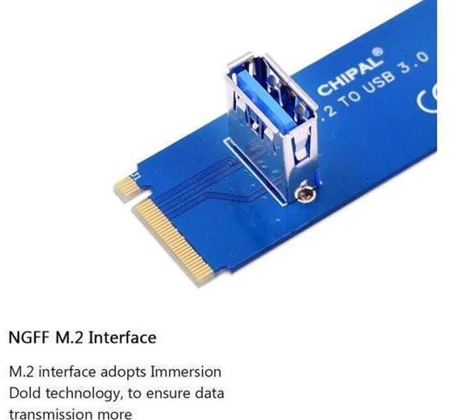 Alt view image 3 of 5 - NGFF M.2 to USB 3.0 Transfer Card M2 M Key to USB3.0 Adapter for PCI-E 1x to 16x