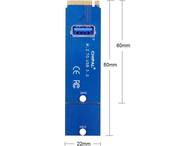 Alt view image 2 of 5 - NGFF M.2 to USB 3.0 Transfer Card M2 M Key to USB3.0 Adapter for PCI-E 1x to 16x