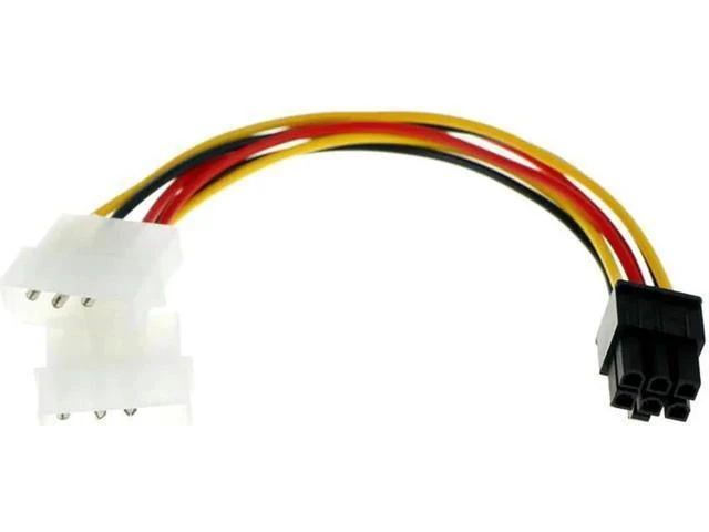 Alt view image 2 of 4 - 4 Pin Molex To 6 Pin PCI-E ATX PSU Power Adapter Graphics Video Card Converter C