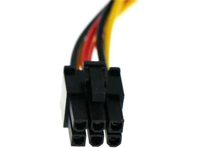 Alt view image 4 of 4 - 4 Pin Molex To 6 Pin PCI-E ATX PSU Power Adapter Graphics Video Card Converter C