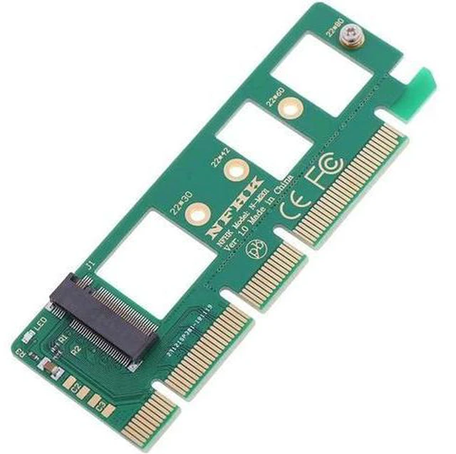 Alt view image 4 of 5 - M.2 NGFF SSD To PCI-E PCI Express 3.0 16x X4 Adapter Riser Card Adapter Converte