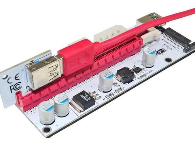 Alt view image 3 of 4 - 2Pcs USB 3.0 PCI-E Express 1x To 16x Extender Riser Card Adapter BTC 8 GPU Miner