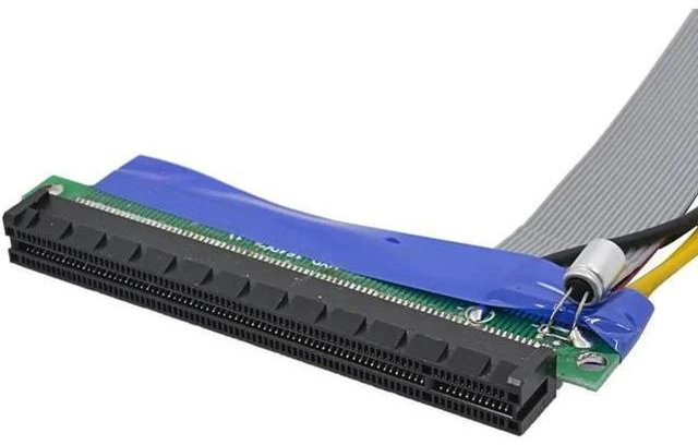 Alt view image 2 of 5 - Softly pcie PCI E PCI-E Express 1X to 16X Riser Card Extender Ribbon Converter E