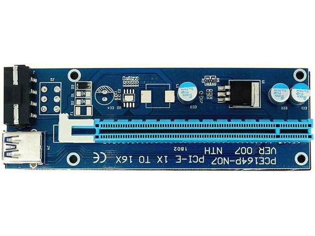 Alt view image 3 of 5 - PCIE PCI Express 1X To 16X With 4pin Extension Riser Card With USB3.0 Adapter Ca