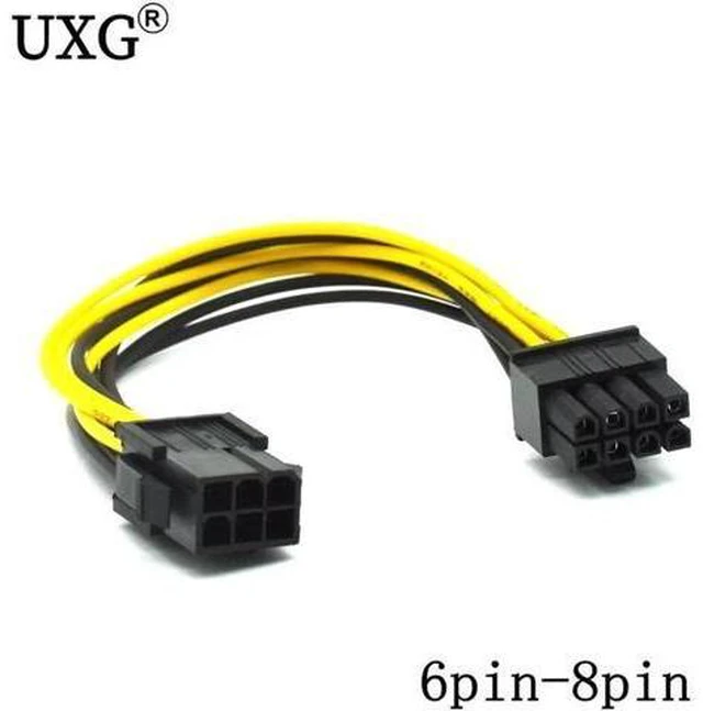 Alt view image 5 of 5 - Power Cable 15 Pin 8pin Female To 6 Pin Male PCI EXPRESS PCI-E Graphics Converte