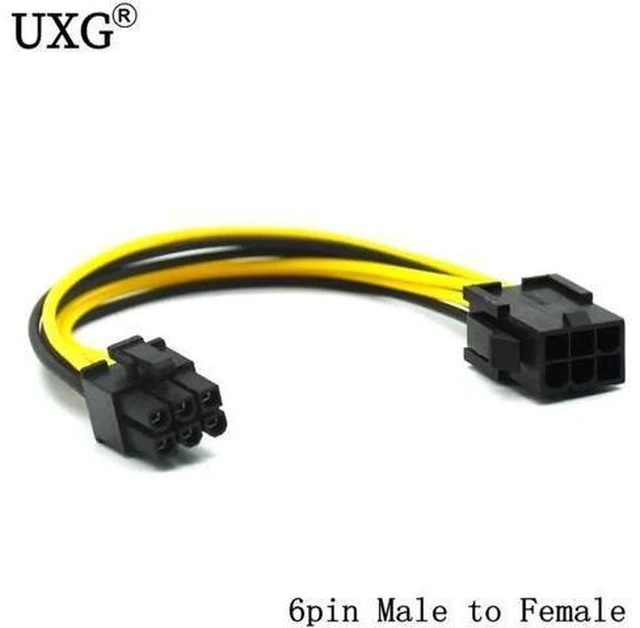 Alt view image 4 of 5 - Power Cable 15 Pin 8pin Female To 6 Pin Male PCI EXPRESS PCI-E Graphics Converte