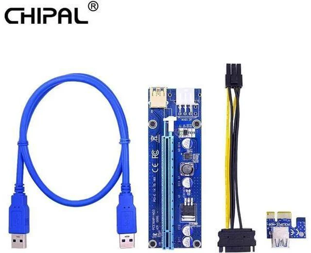 Main image of Golden VER009S PCI-E Riser Card 009S PCIE PCI Express 1X to 16X Adapter 100CM 60