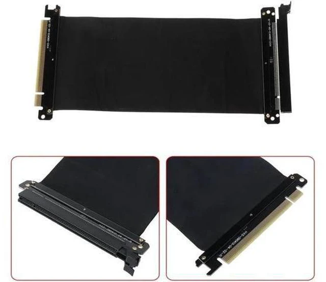 Alt view image 2 of 5 - Express 3.0 High Speed 16x Flexible Cable Extension Port Adapter Riser Card Conn