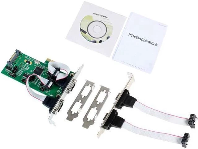 Alt view image 2 of 5 - PCI express 4 port Serial card Industrial Multi RS-232 DB9 COM port adapter for