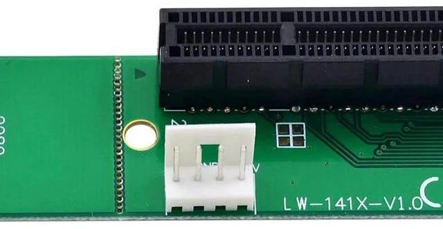 Alt view image 2 of 5 - High Quality NGFF M.2 to PCI-E 4x 1x Slot Riser Card Adapter M2 to PCIE X4 X1 Co