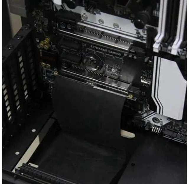 Alt view image 3 of 5 - 20cm/25cm PCI Express PCIe3.0 16X to 16X Flexible Cable Adapter 90 Degree Angle