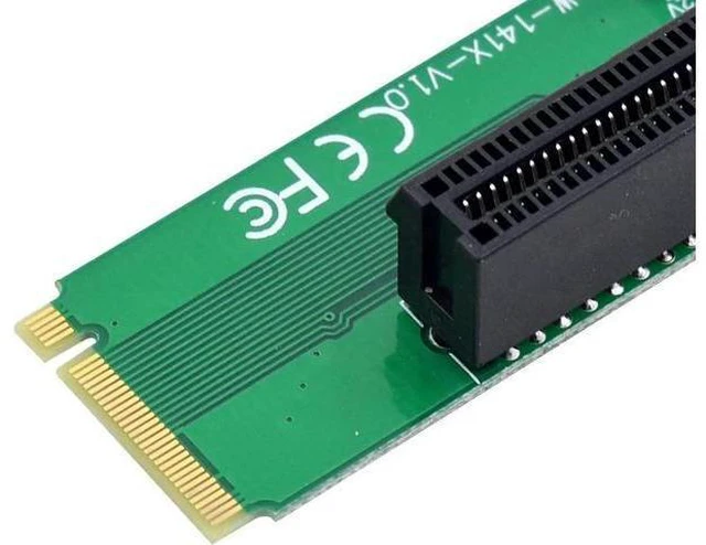 Alt view image 4 of 5 - High Quality NGFF M.2 to PCI-E 4x 1x Slot Riser Card Adapter M2 to PCIE X4 X1 Co