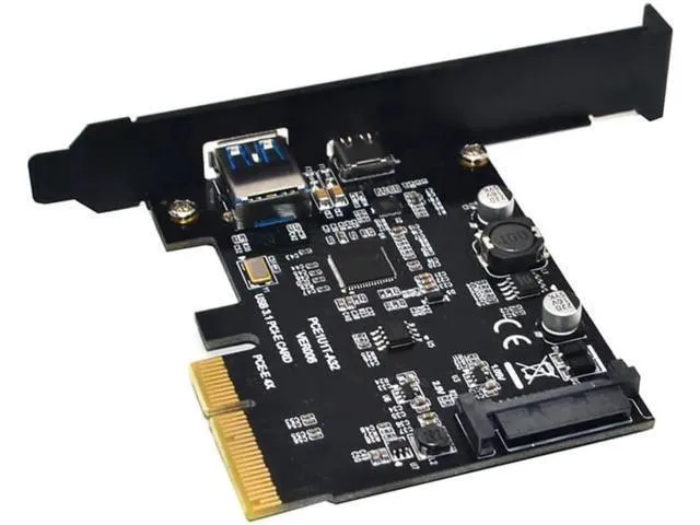 Alt view image 5 of 5 - on Card USB 3.1 Type C PCIe Expansion Card PCI-E to 1 Type C and 1 Type a 3.0 US