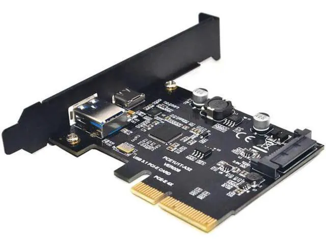 Alt view image 2 of 5 - on Card USB 3.1 Type C PCIe Expansion Card PCI-E to 1 Type C and 1 Type a 3.0 US