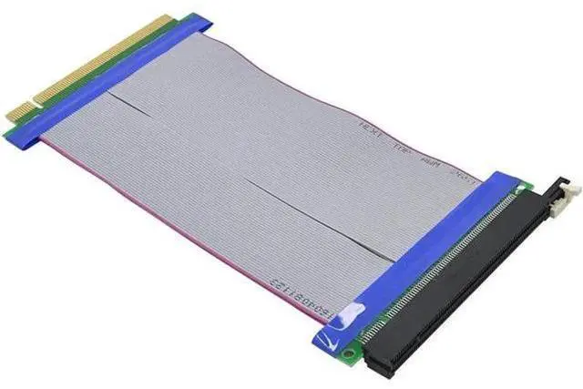 Main image of PCI-E 16X to 16X Riser Card PCIe X16 Extender Flexible Ribbon Extension Cable Ad