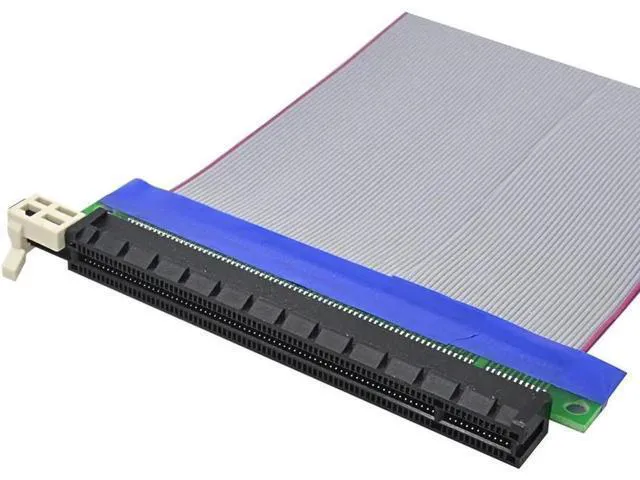 Alt view image 3 of 5 - PCI-E 16X to 16X Riser Card PCIe X16 Extender Flexible Ribbon Extension Cable Ad
