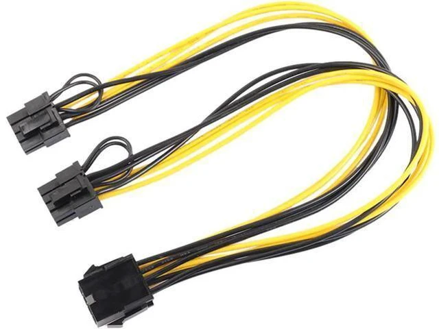 Alt view image 5 of 5 - 8 Pin Female to Dual 2x 8 Pin (6+2) Female PCI Express Power Adapter Cable for G