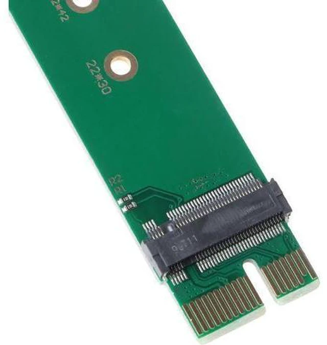 Alt view image 3 of 4 - PCI-E 3.0 1x x1 to NGFF M-key M key M.2 NVME AHCI SSD Vertical Adapter Card for