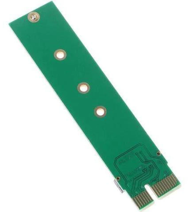 Alt view image 2 of 4 - PCI-E 3.0 1x x1 to NGFF M-key M key M.2 NVME AHCI SSD Vertical Adapter Card for