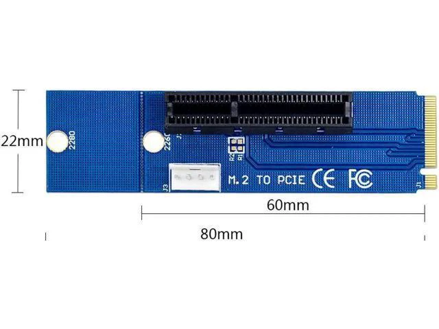 Alt view image 4 of 5 - New NGFF M2 M.2 to PCI-E 4x 1x Slot Riser Card Adapter Male To Female PCIE Multi