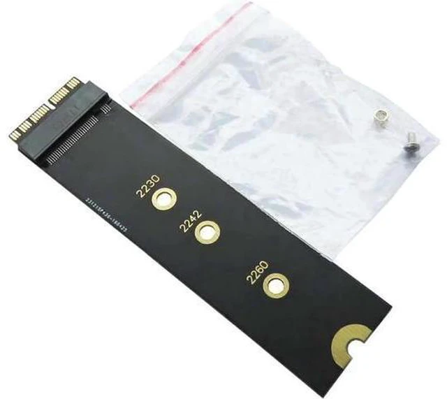 Alt view image 3 of 5 - For SSD Adapter For Macbook Air SSD Adapter NVMe PCIe M.2 M Key for Macbook Air