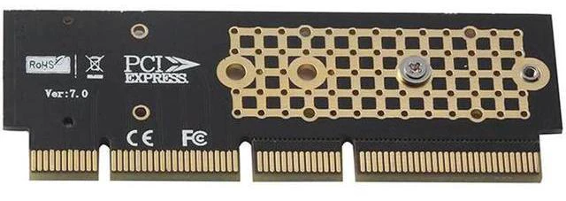 Alt view image 4 of 5 - PCI-E NGFF M.2 NVMe SSD to PCI-E 3.0 16x M Key Port Adapter HDD Extender Expansi