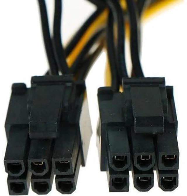 Alt view image 4 of 5 - Cable Power Connector 30cm Cable GPU PCI-E 8Pin to Double PCI-E PCI Expres 8Pin(