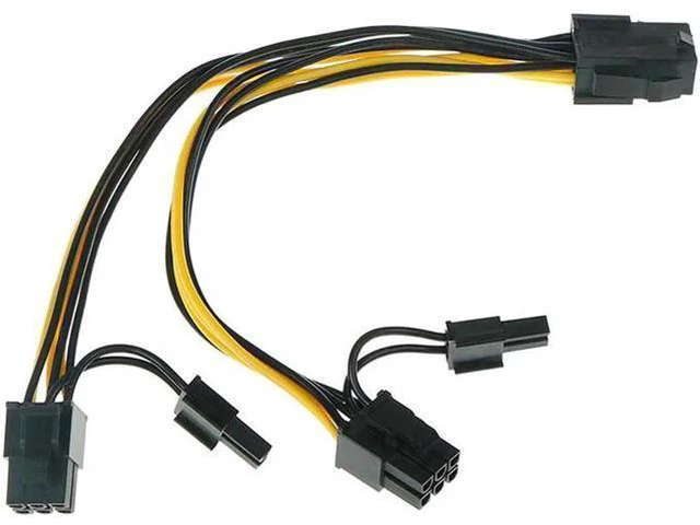 Alt view image 2 of 5 - Cable Power Connector 30cm Cable GPU PCI-E 8Pin to Double PCI-E PCI Expres 8Pin(