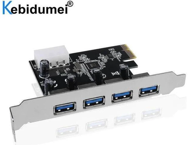 Main image of 4 Port PCI-E To USB 3.0 HUB PCI Express Expansion Card Adapter 5 Gbps Speed USB