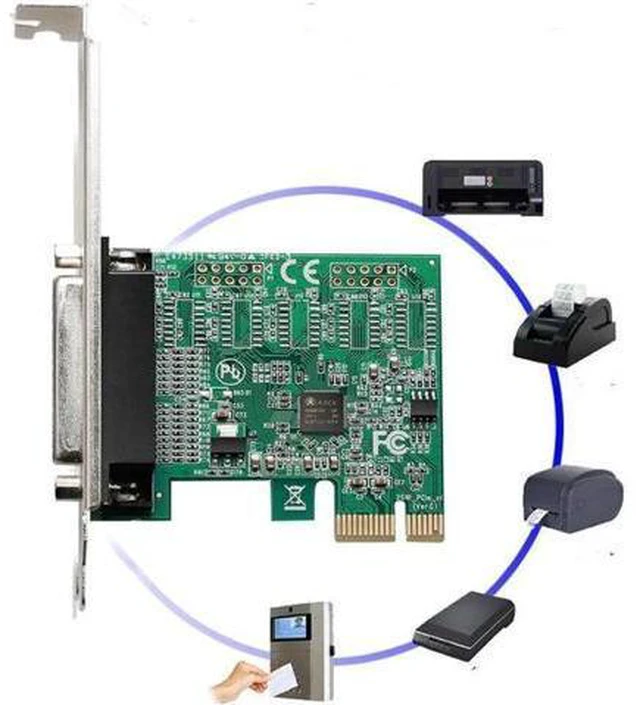 Alt view image 2 of 5 - New High Quality Parallel Port DB25 25Pin pcie riser Card LPT Printer to PCI-E E